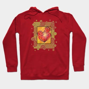 Kissing Couple Embrace And Form A Heart Vector Hoodie